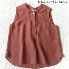 Margaret Howell MHL blouse sleeveless roundcollar pullover 2 reddish brown Used