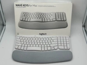 Logitech Wave Keys für Mac, Kabellose Ergonomische Tastatur - Off White - Bild 1 von 4