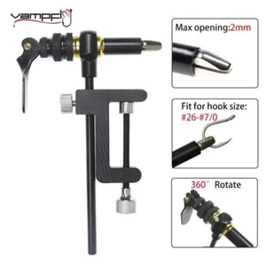 Steel Jaws Rotate Fly Tying Vise Tool Tying Thread Scissors Bobbin Holder Kit - Picture 1 of 23