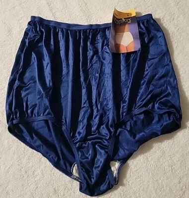 Vtg NWT Sears Captiva Nylon Granny Panties Size 9 43-44 Hip Blue Nylon USA Panty - Image 1 of 4