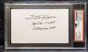 Autógrafo Fred Haise Apolo 13 NASA astronauta PSA/ADN autografiado firmado - Imagen 1 de 3