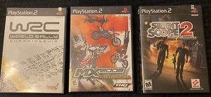 PlayStation 2 - 3 Spiele - Gebraucht - MX 2002 - Ricky Car…, WRC und Silent Scope 2 - Bild 1 von 7