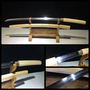 Spada Katana Full Tang Samurai Japan Shirasaya Piegata Acciaio Damascato Lama Affilata - Foto 1 di 10