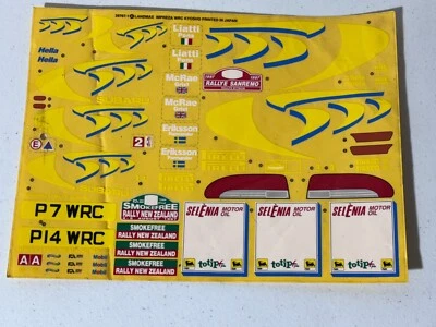 Kyosho 39767-1 Vintage Original 1/8 Landmax 555 Subaru Rally Sticker Decal Sheet - Image 1 of 2