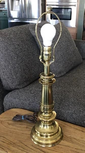 Vintage Stiffel Lighting Heavy Brass Large Table Lamp 23" #6069 Trophy MCM - Picture 1 of 14