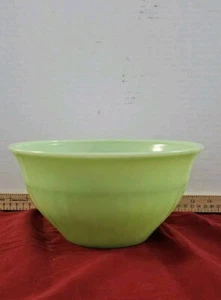 Hard to Find Jeannette Jadite Vertical Ribbed 9” Mixing Bowl - Uranium - Picture 1 of 7