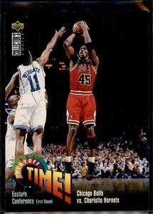 MICHAEL JORDAN 1995/96 UPPER DECK COLLECTORS CHOICE PLAYOFF TIME CARD # 143 - Picture 1 of 2