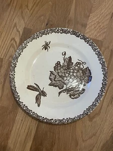Assiette Décorative Terre de Fer avec Décors Nature Morte Diamètre 19cm (L43) - Imagen 1 de 5