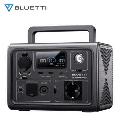 BLUETTI EB3A 600W 268Wh Generatore Solare Portatile per Interruzione di corrente