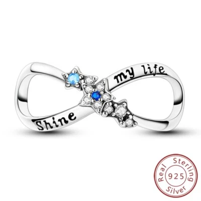 MULA Frauen 925 Sterling Silber DIY Charm AAA CZ Infinite Starlight Für Armband - Bild 1 von 4