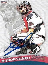 Braeden Schlehuber 2015 Gwinnett Braves Signed Card