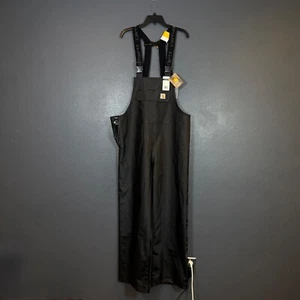 Carhartt M men’s black Polyethylene overalls workwear pants New - Picture 1 of 20