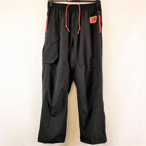 Fanatics Calgary Flames NHL Hockey Pro Rink Warm-Up Pants black Men’s Size L Cover