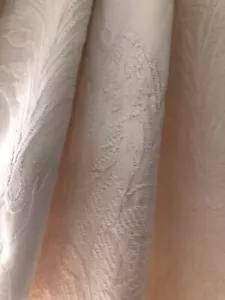 Ethan Allen Personalizzate 3 Tende Crema Tono su Tono Damascate - Foto 1 di 23