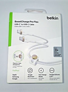 Belkin BOOSTCHARGE PRO Flex USB-C to USB-C Cable White - Picture 1 of 7