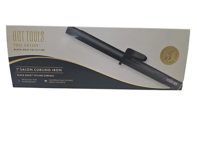 Hot Tools Pro Artist Black Gold Digital Salon Hair Curling Iron, 1" - Image 1 of 4