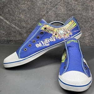 Vintage Ed Hardy Men's 13 Shoes Slip On No Lace Skull Love Sneakers Y2K - Picture 1 of 12