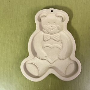 Teddy Bear Pampered Chef Cookie Ceramic Stoneware Shortbread Mold 1991