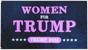 3x5 Women For Trump Trump 2024 Black 100D Woven Poly Nylon 3'x5' Flag Banner - Picture 1 of 4