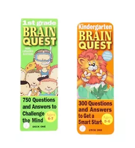 Kindergarten &1st Grade Brain Quest Questions to Challenge the Mind Ages 5-7 - Picture 1 of 2