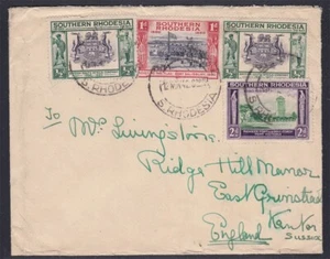SOUTHERN RHODESIA SCOTT#56-7, 59 ON 1942 COVER TO GREAT BRITAIN - Picture 1 of 1