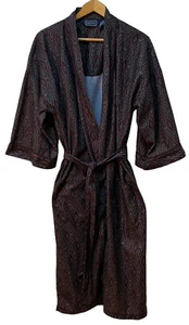 Vintage Retro Lounge Soft Lightweight Brushed Polyester Bath Robe Made in USA - Picture 1 of 8