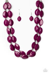 Paparazzi - Two-Story Stunner Necklace -Rural Revel Ring  "Purple Set" - Picture 1 of 4