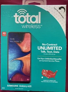Total Wireless Samsung Galaxy A20 6.4"HD, 32GB, 13MP Android Prepaid Smartphone - Picture 1 of 2