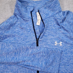 Pullover Under Armour para mujer mediano HeatGear azul TechTwist 1/2 cremallera manga larga - Imagen 1 de 7