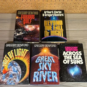 Lot 5 VTG Gregory Benford First Ed. HCs Great Sky River Tides Light Across VGC - Bild 1 von 14