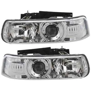 New Headlight Assembly Fits 1999-06 Chevrolet Silverado Tahoe Suburban GM2505108 - Picture 1 of 4