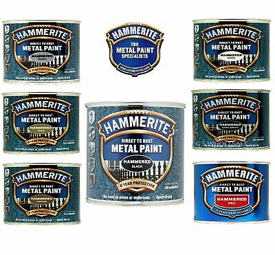 Hammerite - Hammered Direct To Rust Metal Paint Quick Drying All Colours & Sizes • 11.93£