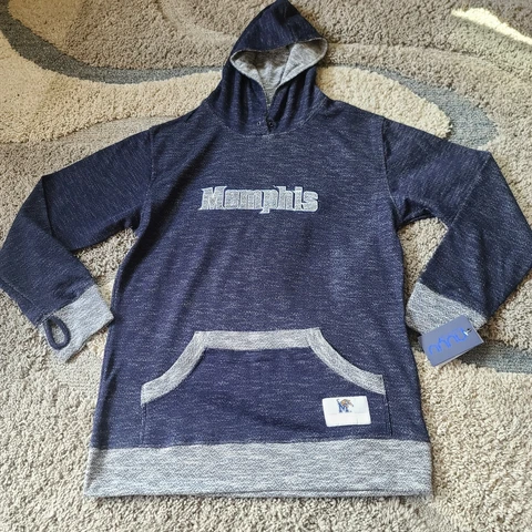 NUYU Ladies Memphis Tigers Oversized Hoodie Size Small Blue NCAA Football Cover