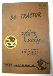 D4 Tractor Caterpillar parts catalog 5T1 - 5T7411 inclusive - Picture 1 of 1