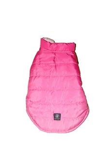 Silver Paw Pink Puffer Dog Jacket Small New - Picture 1 of 2