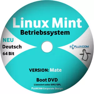 Linux Mint 22.1 MATE DVD, 64 Bit, komplettes Betriebssystem - Bild 1 von 2