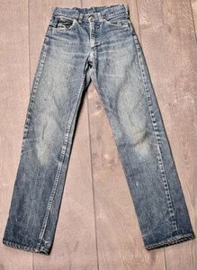 Men's or Boy's VTG 1960s Selvage Blue Jeans Sz W28.5 60s J.M. Mcdonald - Picture 1 of 12