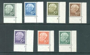 BRD Bund Mi-Nr. 259-265x Eckrand / Ecke 4 - FN - Formnummer ** postfrisch - Bild 1 von 1