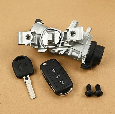 Ignition Switch Lock Cylinder Assembly For 2006-18 VW Jetta1K0905851B Remote Key - Image 1 of 4