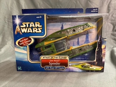 Star Wars AOTC Attack Of The Clones Zam Wessel’s Speeder Vehicle Hasbro Novo na caixa 2002 - Imagem 1 de 4