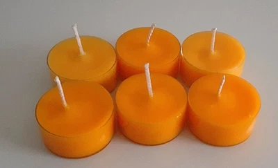 12 TEA LIGHTS IN  BUTTER CREAM CUPCAKES  SOY WAX HANDMADE HIGHLY SCENTED - Image 1 of 4