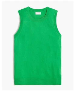 NWT J Crew Classic Cotton Sweater Shell in Vintage Kelly Green Size XS - Picture 1 of 1