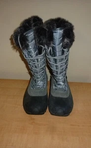 Kamik Black & Gray Scarlet3 Insulated Snow Boots - Women SZ 8 - Picture 1 of 6