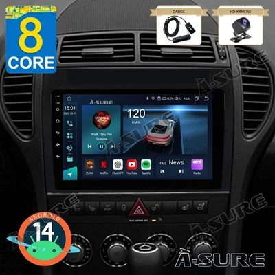 DAB+ 8-Core Android 14 Autoradio CarPlay GPS Navi Kam Für Mercedes Benz SLK R171 - Bild 1 von 4