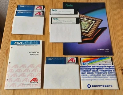 Commodore/ATI EGAWONDER Handbuch + 5,25" Treiberdisketten von 1987 + Cyrix Doku! - Bild 1 von 4
