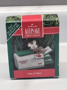 1990 Hallmark Keepsake Ornament Copy Of Cheer, Gift Vintage Christmas Mouse - Picture 1 of 6