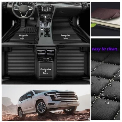 Alfombrillas de coche Fit Toyota Land Cruiser 1998-2025 forro alfombrillas personalizadas cuero PU Foto 1 de 4