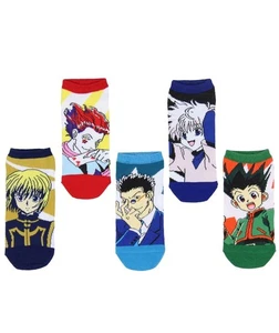 Hunter x Hunter Adult Characters Anime No Show Mix And Match Ankle 5 Pair Socks - Picture 1 of 1