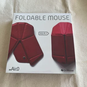 OriMouse myAir.0 Foldable Bluetooth Mouse Red Ultra Slim 38g Portable Wireless - Picture 1 of 2