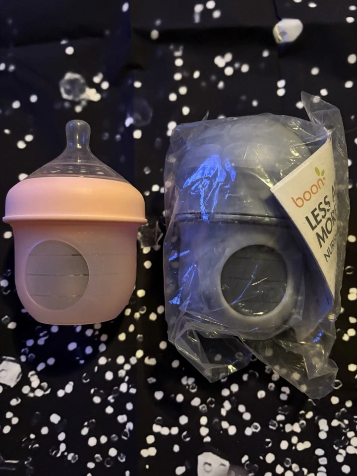 Boon Nursh 4oz Bottles Pink & Grey Marble 0m+ - Image 1 of 1